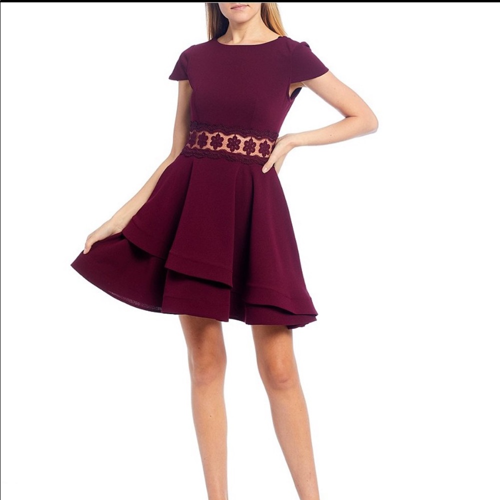 Dress with Asymmetrical Layer Skirt
